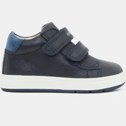 Enfant Geox Baskets en Cuir Biglia bleu marine