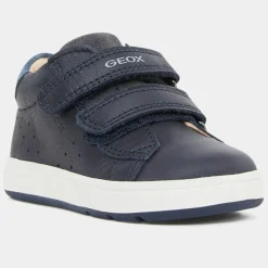 Enfant Geox Baskets en Cuir Biglia bleu marine