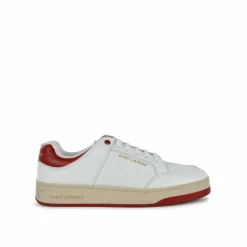Homme Saint Laurent Baskets en cuir blanches
