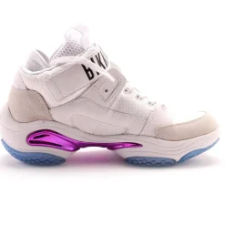 Discount Bikkembergs Baskets en Cuir bleu/blanc/violet