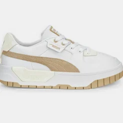 Femme Puma Baskets en Cuir Cali Dream blanc/beige