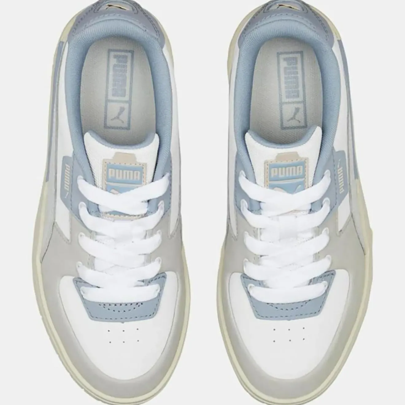 Femme Puma Baskets en Cuir Cali Dream blanc/bleu