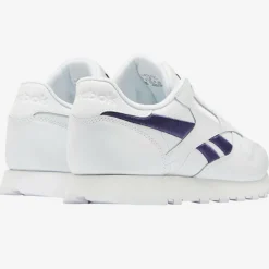 Femme Reebok Baskets en Cuir Cl Lthr Bicolore blanc/bleu