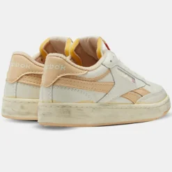 Femme Reebok Baskets en Cuir Club C Revenge blanc/saumon