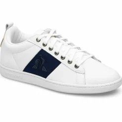 Femme Le Coq Sportif Baskets en Cuir Courtclassic blanc/bleu marine