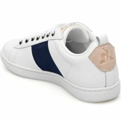 Femme Le Coq Sportif Baskets en Cuir Courtclassic blanc/bleu marine
