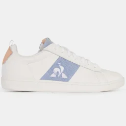 Femme Le Coq Sportif Baskets en Cuir Courtclassic blanc/belu