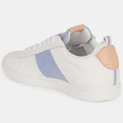 Femme Le Coq Sportif Baskets en Cuir Courtclassic blanc/belu