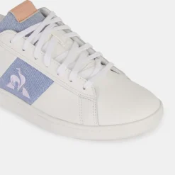 Femme Le Coq Sportif Baskets en Cuir Courtclassic blanc/belu