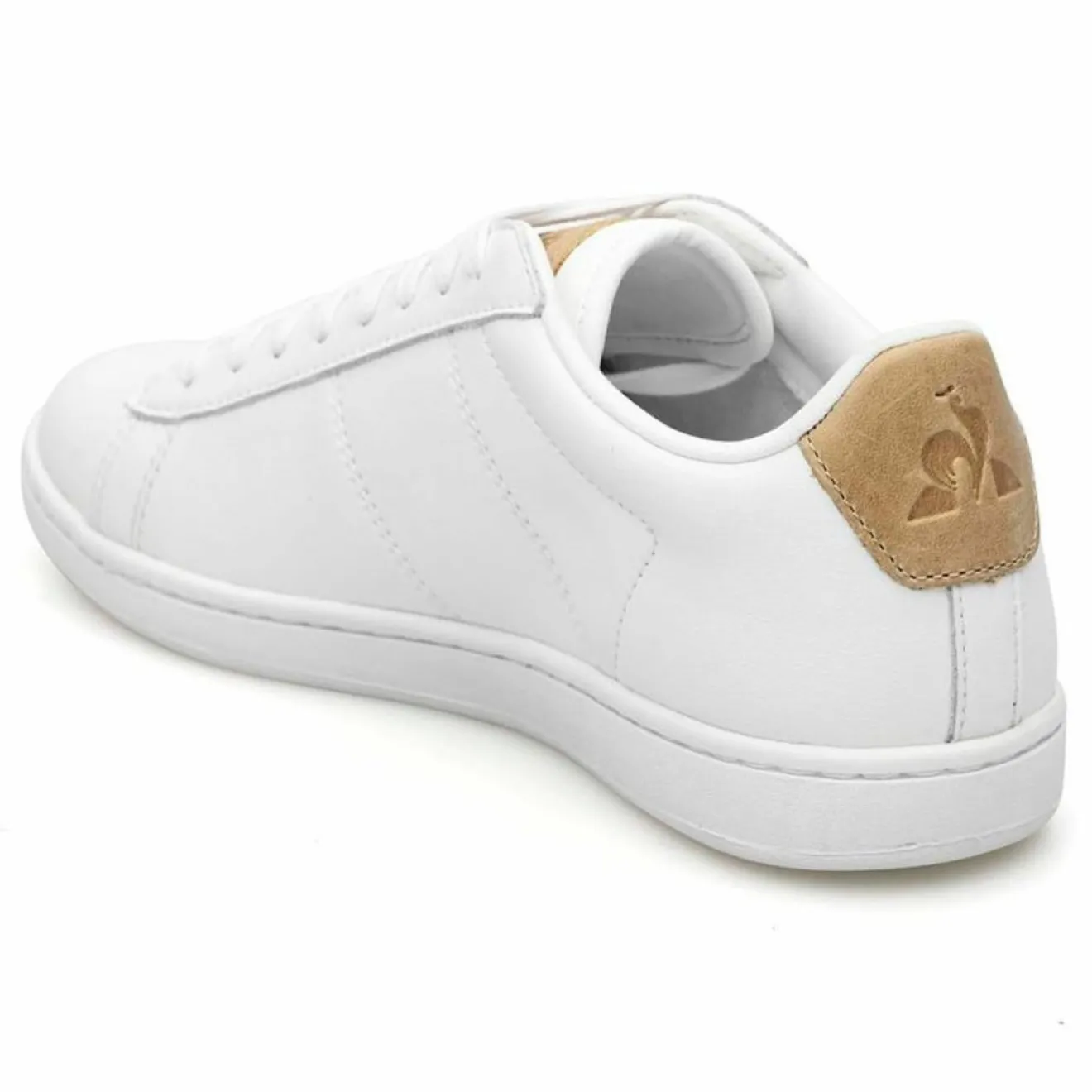 Femme Le Coq Sportif Baskets en Cuir Courtset blanc/beige