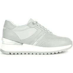 Femme Geox Baskets en Cuir Desya gris pâle