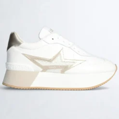 Femme Liu-Jo Baskets en Cuir Dreamy blanc/doré