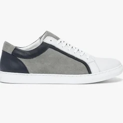 Outlet Bocage Baskets en Cuir et Velours de Cuir Kai grises