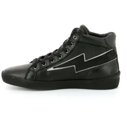 Hot Palladium Baskets en Cuir Flash noires