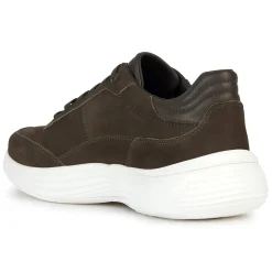 Homme Geox Baskets en Cuir Fluctis militaire
