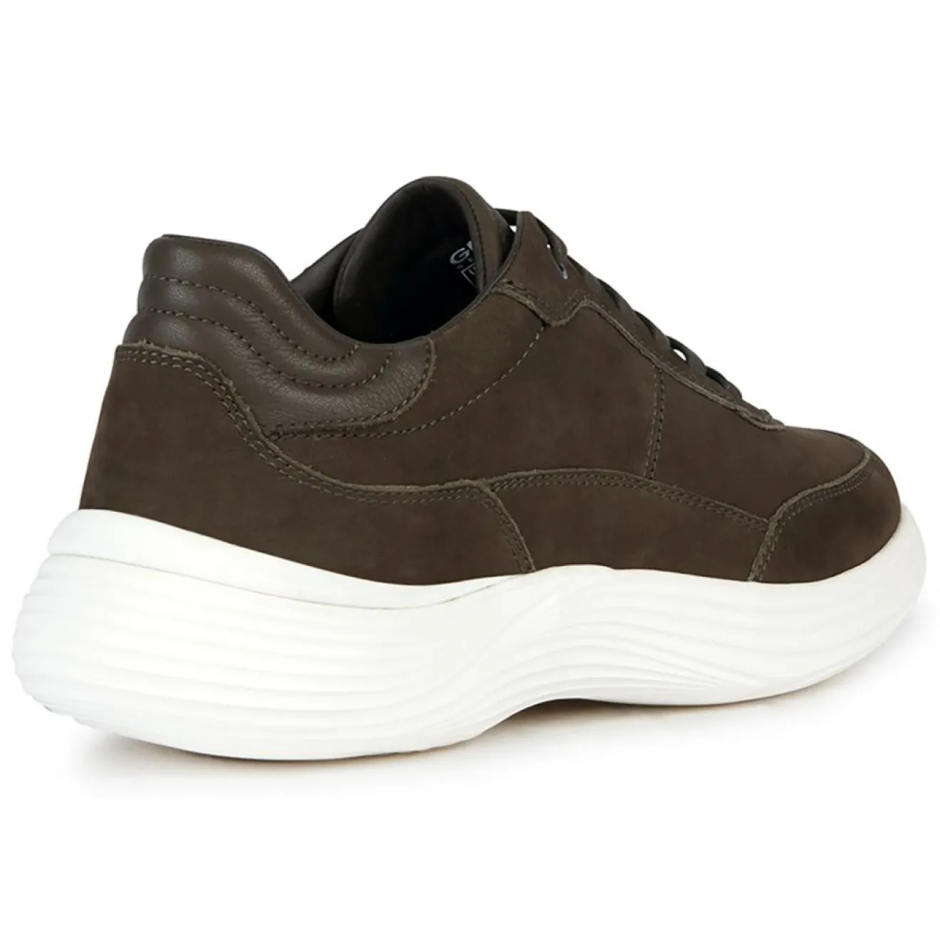 Homme Geox Baskets en Cuir Fluctis militaire