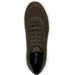 Homme Geox Baskets en Cuir Fluctis militaire