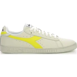 Femme Diadora Baskets en Cuir Game L Fluo Wax blanc/jaune fluo