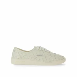 Clearance Bottega Veneta Baskets en cuir Intrecciato blanches