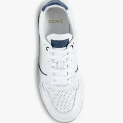 Bocage Baskets en Cuir Kadapa blanc/beige/bleu