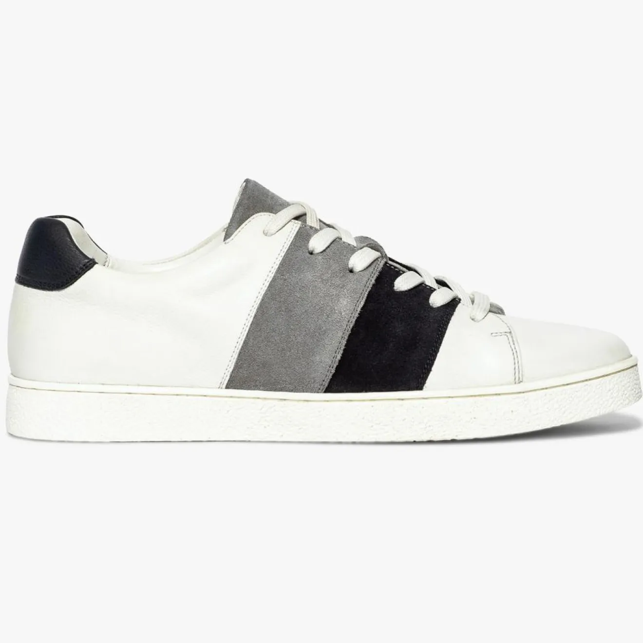 Discount Bocage Baskets en Cuir Kemo blanc/gris/marine