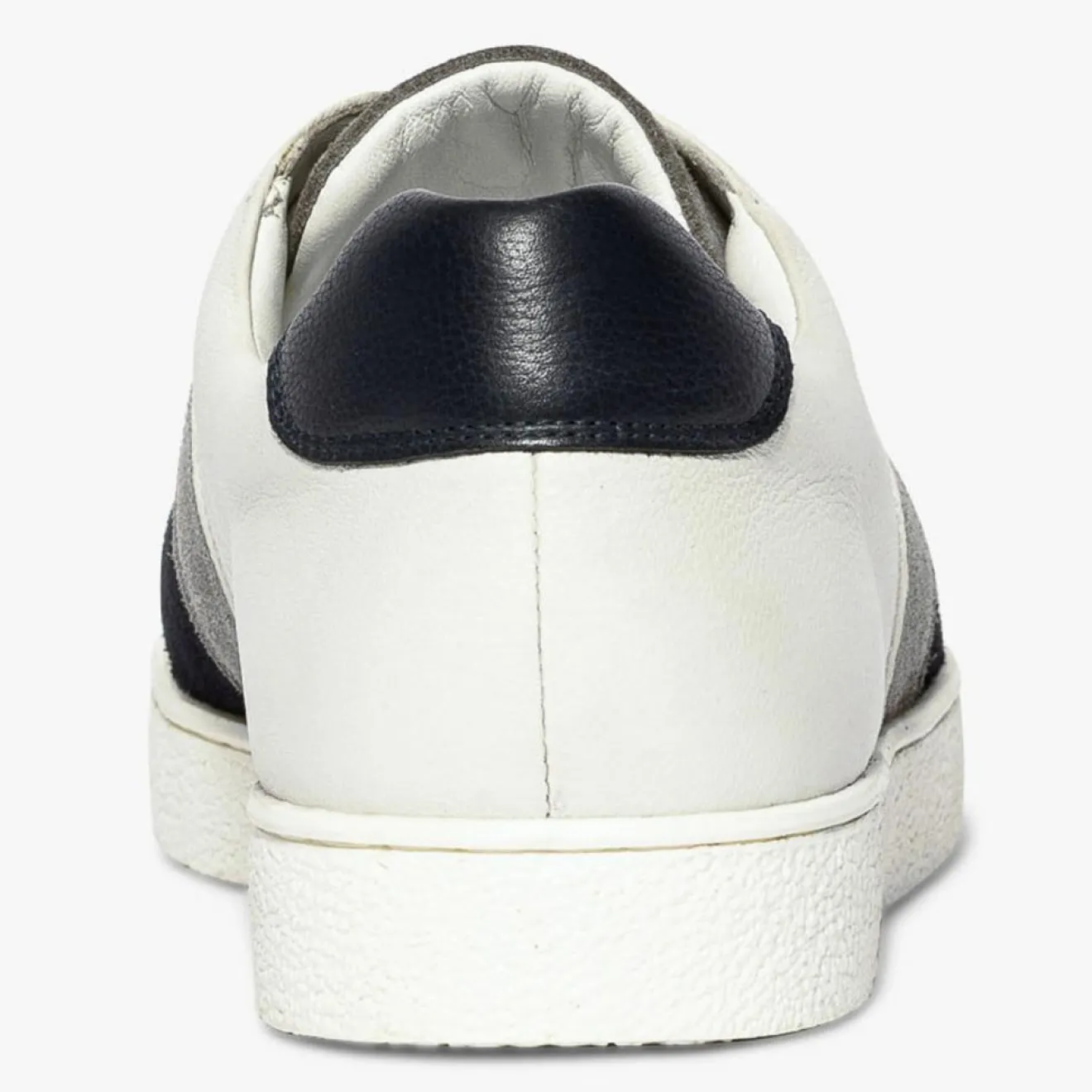 Discount Bocage Baskets en Cuir Kemo blanc/gris/marine