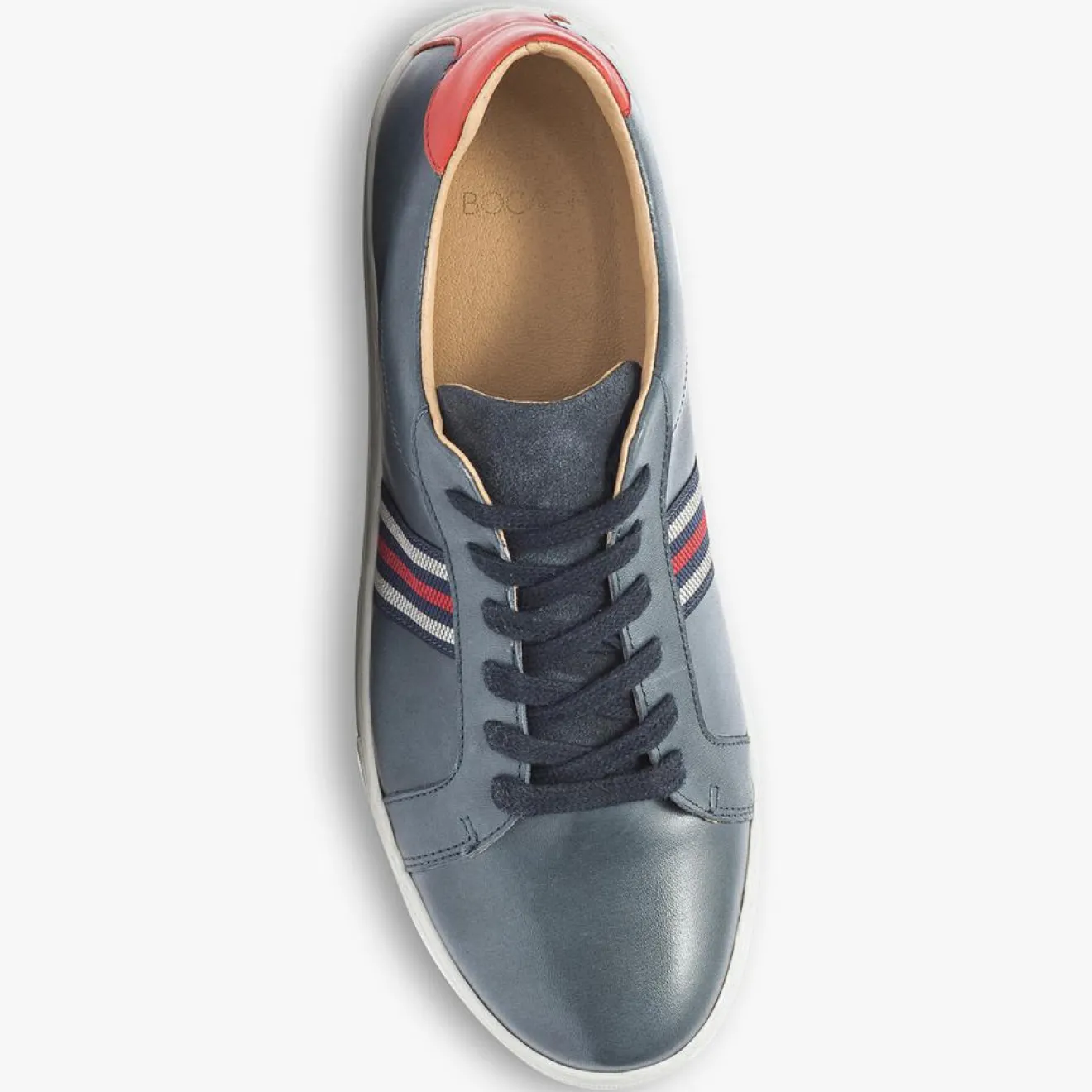 Homme Bocage Baskets en Cuir Kessy bleu marine