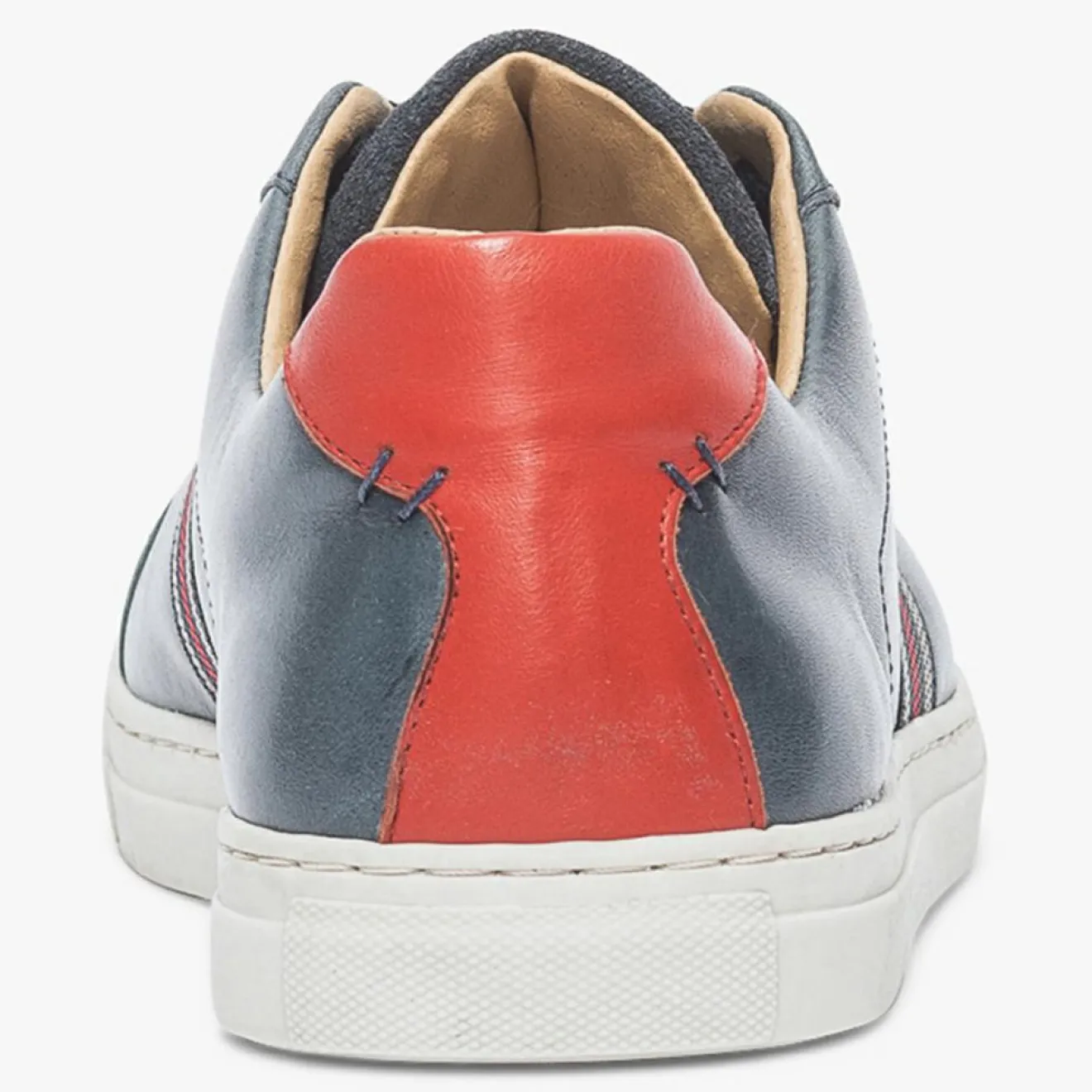 Homme Bocage Baskets en Cuir Kessy bleu marine