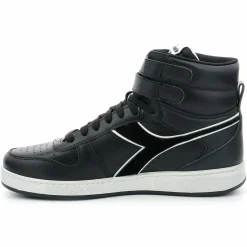 Femme Diadora Baskets en Cuir Magic Bas Mid I noires