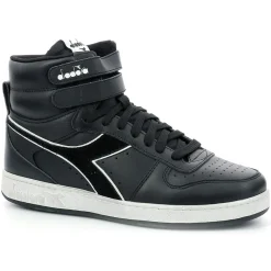 Femme Diadora Baskets en Cuir Magic Bas Mid I noires