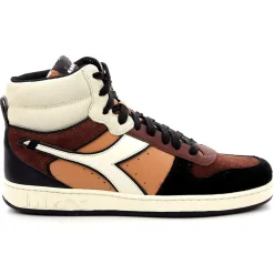 Hot Diadora Baskets en Cuir Magic Baske Mi orange/marron