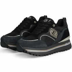 Femme Liu-Jo Baskets en Cuir Maxi noires