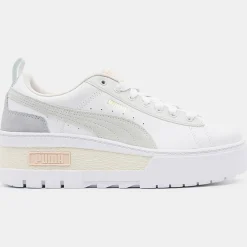 Femme Puma Baskets en Cuir Mayze blanches