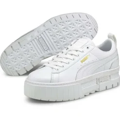 Femme Puma Baskets en Cuir Mayze Classic blanches