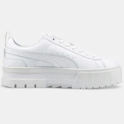 Femme Puma Baskets en Cuir Mayze Classic blanches