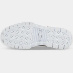 Femme Puma Baskets en Cuir Mayze Luxe blanc/bordeaux