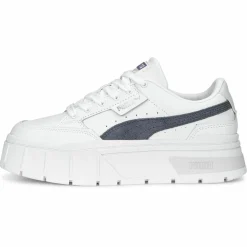 Discount Puma Baskets en Cuir Mayze Stack blanches