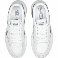 Discount Puma Baskets en Cuir Mayze Stack blanches