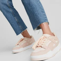 Femme Puma Baskets en Cuir Slipstream Slptm Prm roses