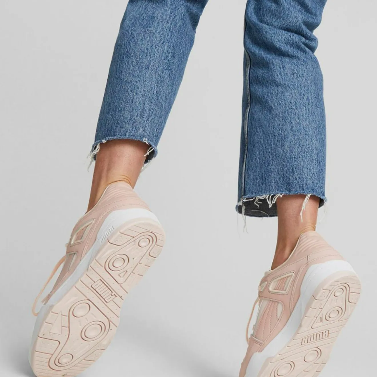 Femme Puma Baskets en Cuir Slipstream Slptm Prm roses