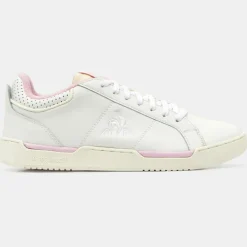Femme Le Coq Sportif Baskets en Cuir Stadium blanc/rose