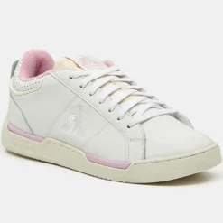 Femme Le Coq Sportif Baskets en Cuir Stadium blanc/rose