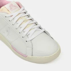 Femme Le Coq Sportif Baskets en Cuir Stadium blanc/rose