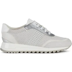 Clearance Geox Baskets en Cuir Tabelya blanc cassé/gris