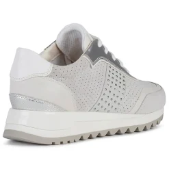 Clearance Geox Baskets en Cuir Tabelya blanc cassé/gris
