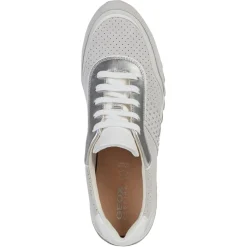 Clearance Geox Baskets en Cuir Tabelya blanc cassé/gris