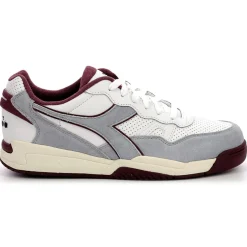 Homme Diadora Baskets en Cuir Winner Sl gris/blanc/rouge