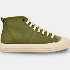 Online Pataugas Baskets en Toile de Coton recyclé Etche vertes