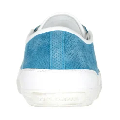 Homme Dolce & Gabbana Baskets en Velours de Cuir bleu/blanc
