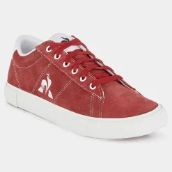 Online Le Coq Sportif Baskets en Velours de Cuir Verdon Plus prune
